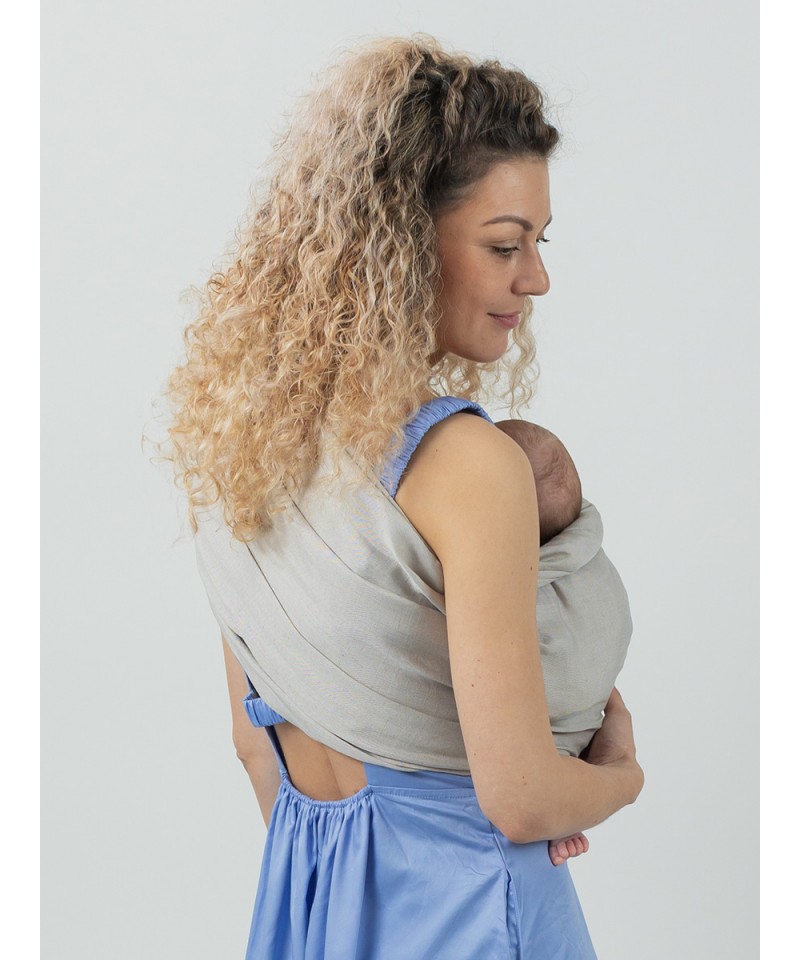 Isara Silver Grey Bamboo Linen Ring Sling