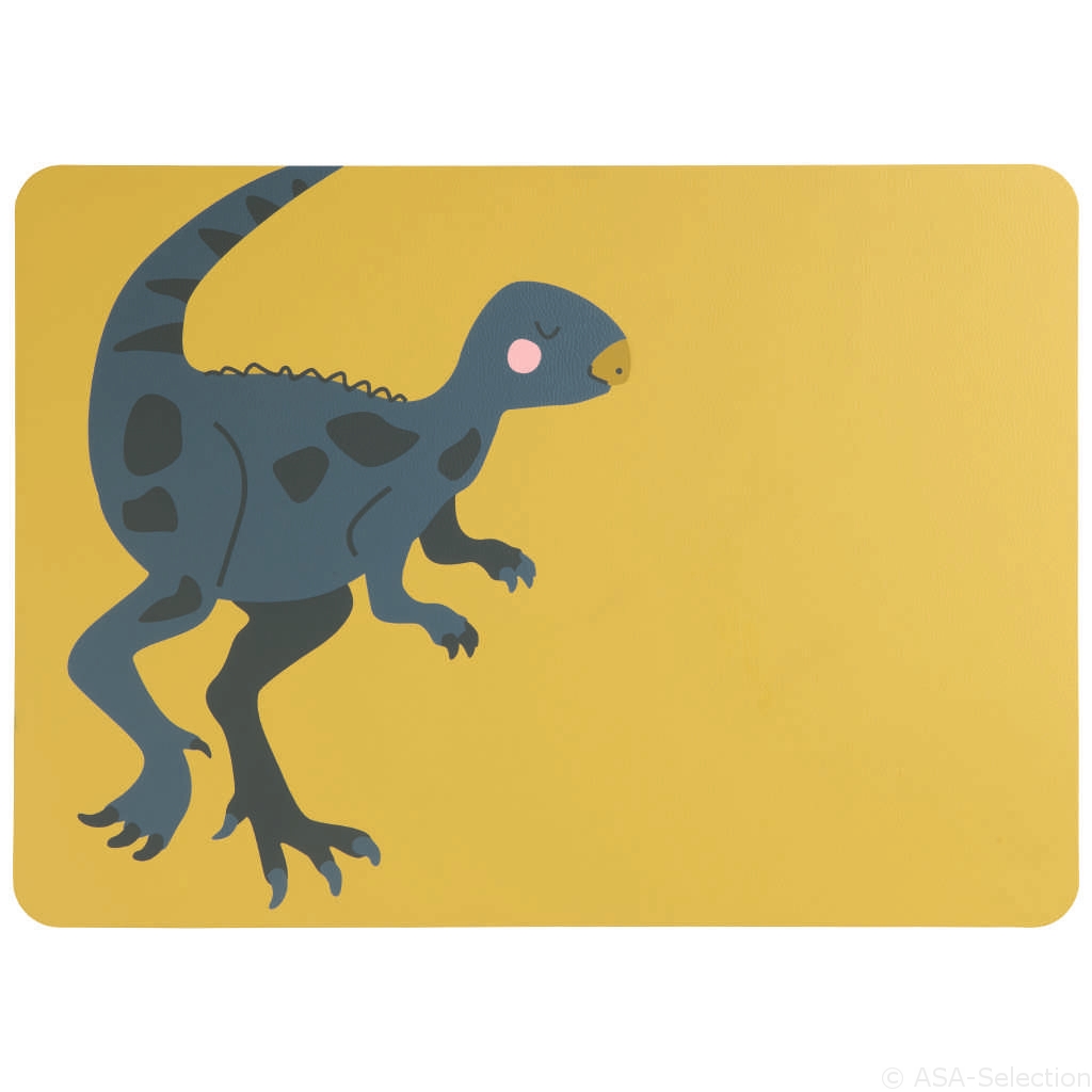 Kinder-Tischset Dinosaurier Xiaosaurus Xabi gelb - ASA Selection