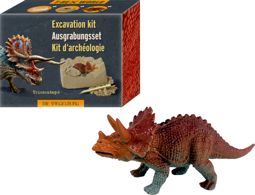 Mini-Ausgrabungsset Dino-Figur T-Rex World (1 Stück, verschiedene Designs)