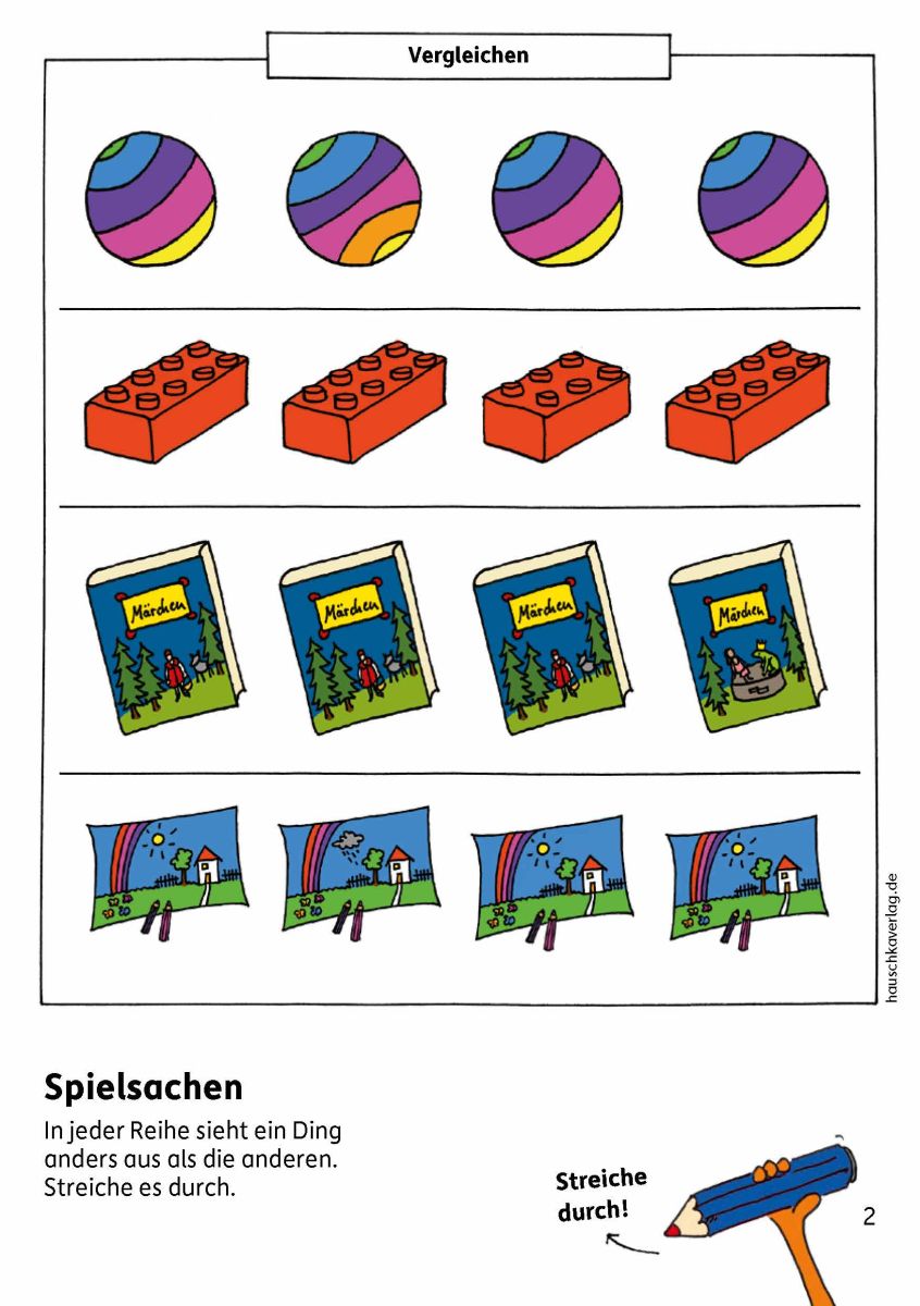 Vorschulblock - Konzentration und Wahrnehmung - Hauschka Verlag 5+