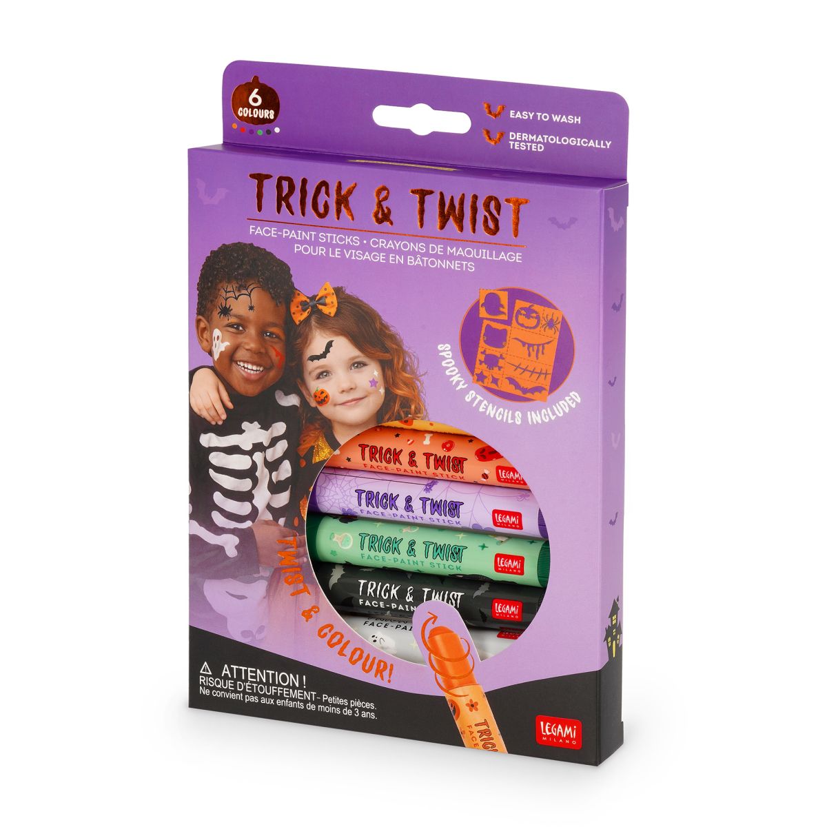 Set mit 6 Schminkstiften Halloween - Legami