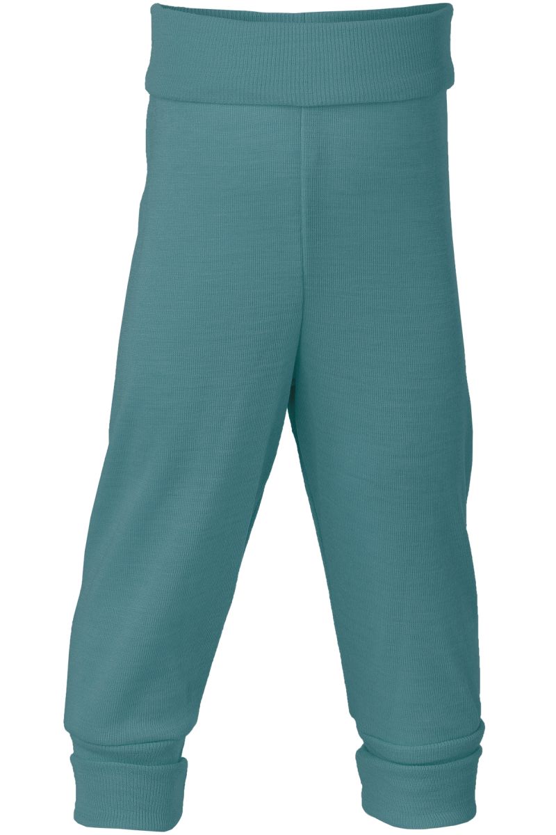 Babyhose lang mit Nabelbund eisvogel Wolle-Seide - Engel