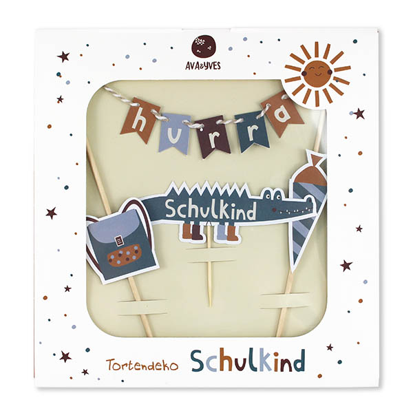Cake Topper zur Einschulung Adventure - Ava & Yves