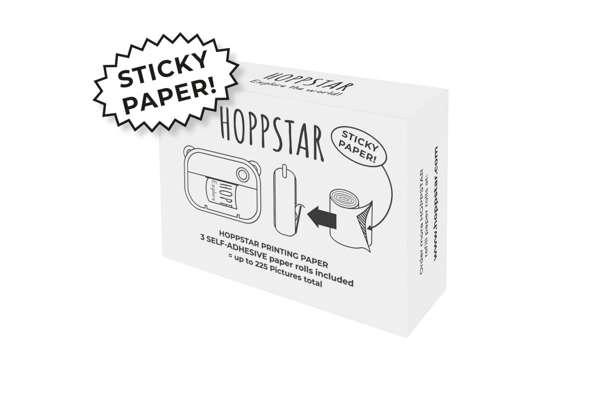 Hoppstar Papierrollen selbstklebend 3er Nachfüllpack - für Artist Kamera