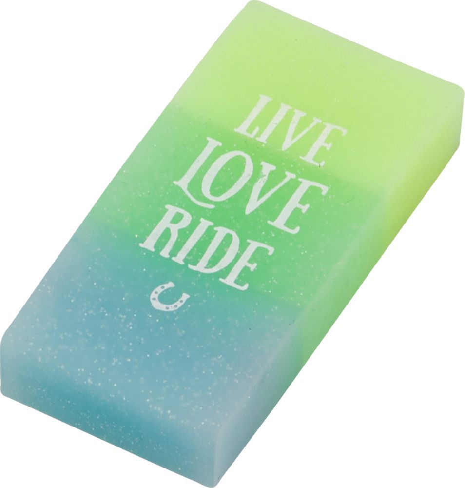 Glitzer Radiergummi - Pferdefreunde (verschiedene Designs, 1 Stück)