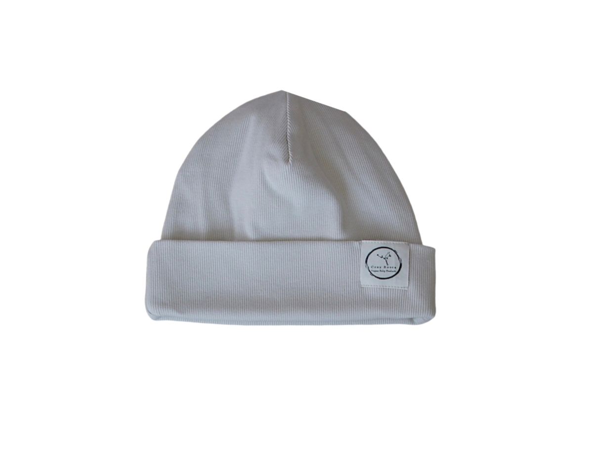 Beanie sandfarben GOTS - ab 46 cm