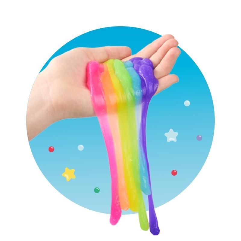 RAINBOW POWER Glitzer-Glibber-Knet-Set (6 x 16g)