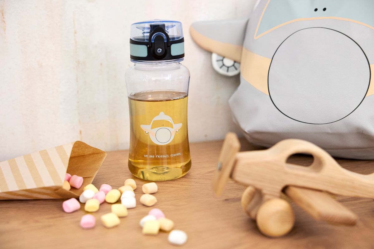 Tritan Kinder Trinkflasche 420 ml - Flugzeug - Lässig