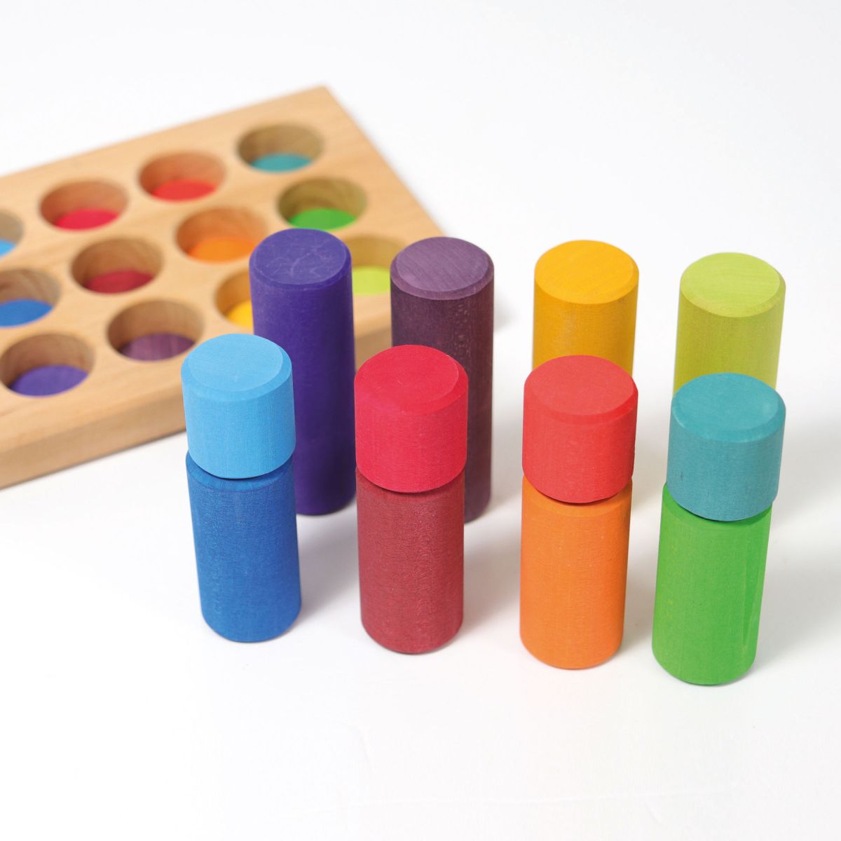 Grimm`s Steckspiel kleine Walzen Regenbogen 10575