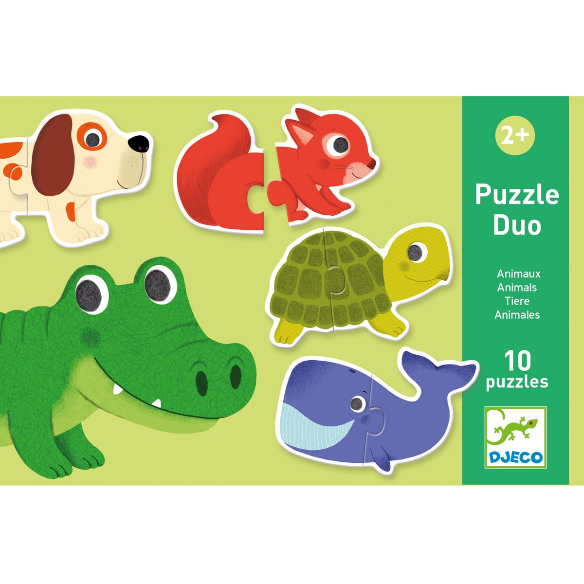 Duo Puzzle Tiere (10x2 Teile) - DJECO