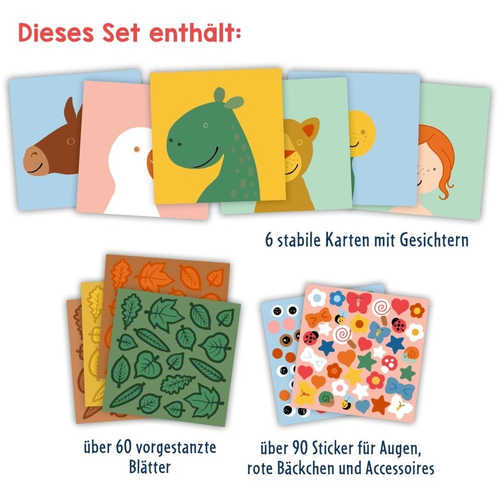 Mein erstes Bastelset: Blätter-Gesichter (Mini-Künstler)