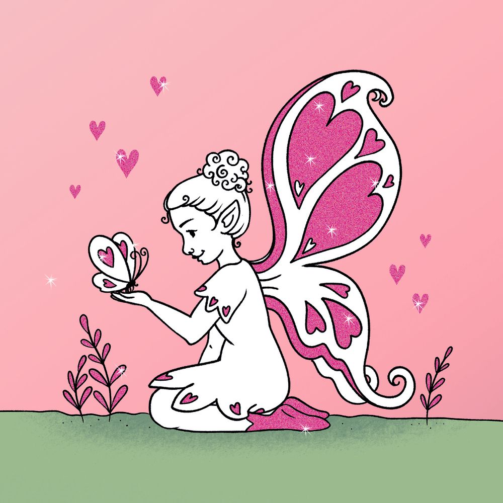 Glitzer-Malblock: Fantasy 6+ (100% selbst gemacht)