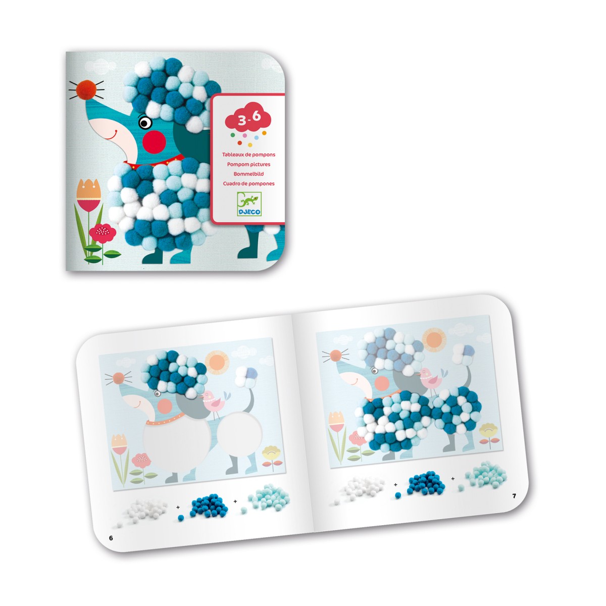 Bastelpackung 3-6: Hunde - Djeco