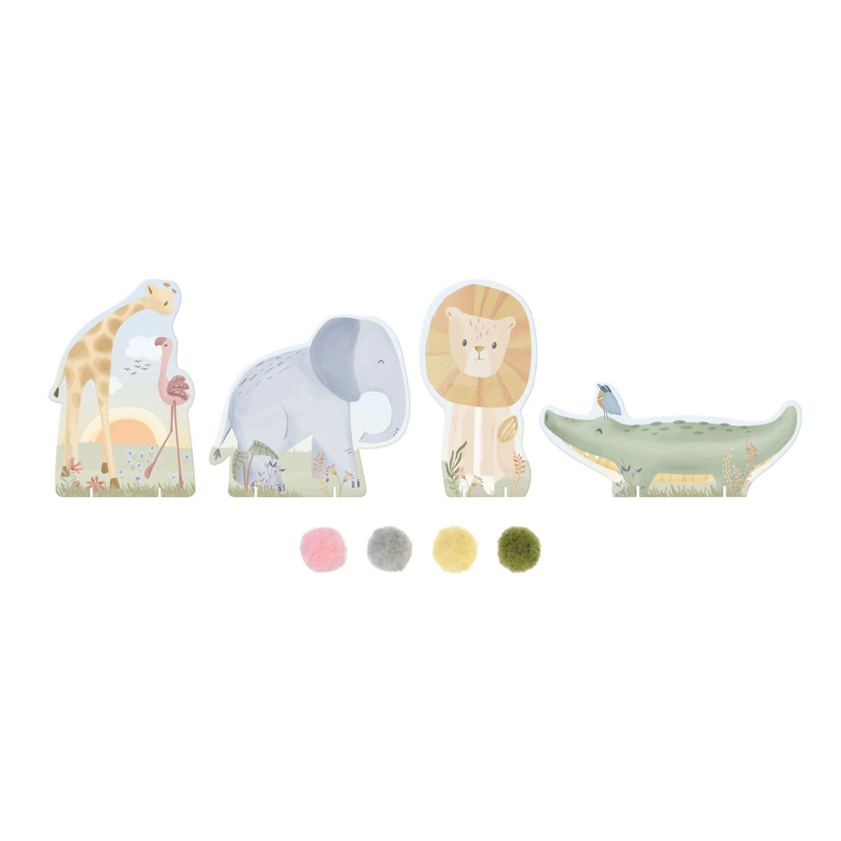 Pom Pom Cards Safari Friends - Little Dutch