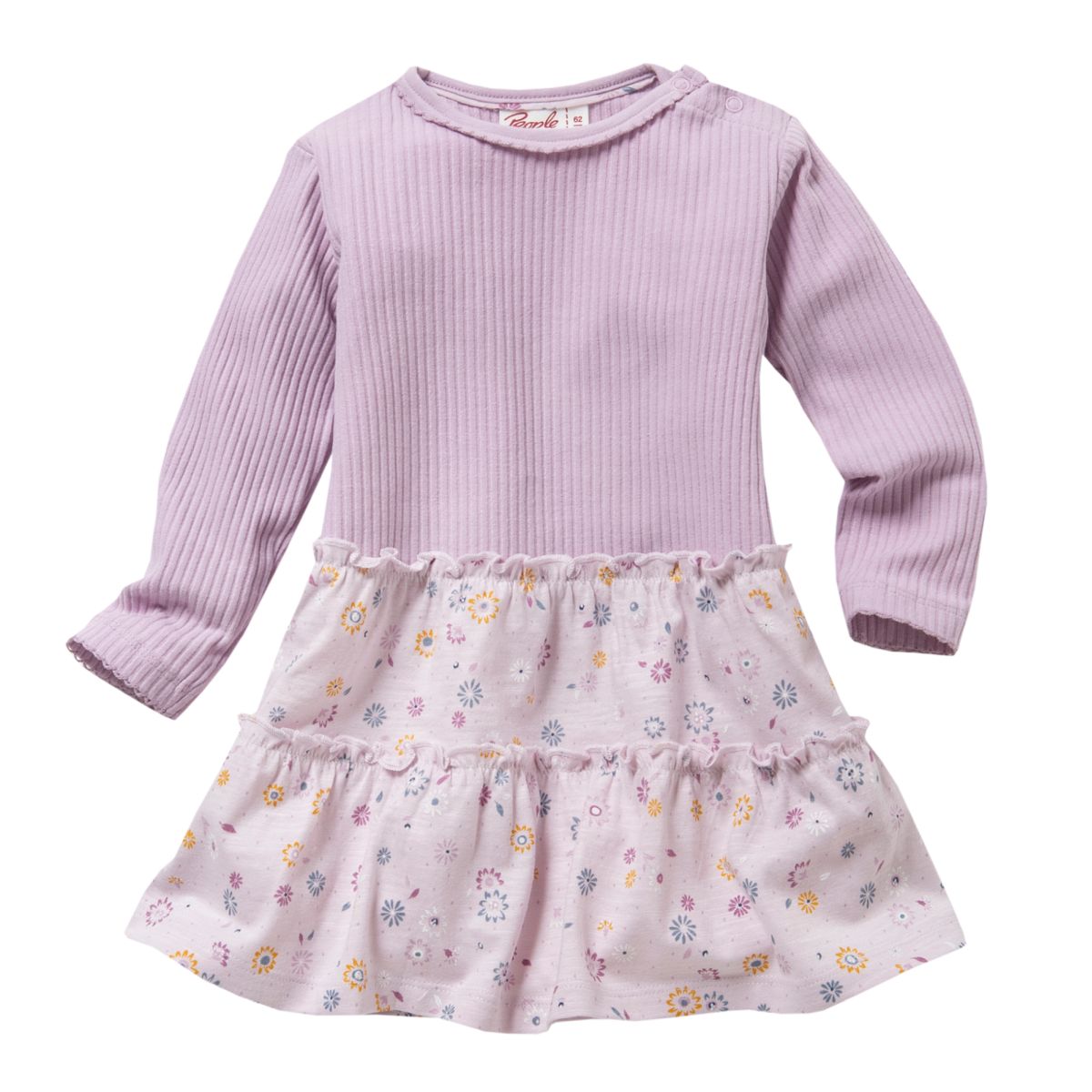 Langarm-Kleid flieder GOTS - 86/92