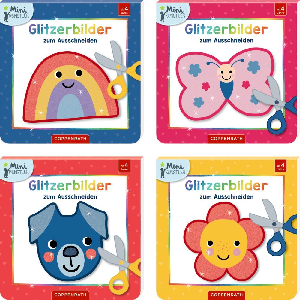 Ich kann mit der Schere schneiden! Glitzerbilder (verschiedene Designs, 1 Stück)
