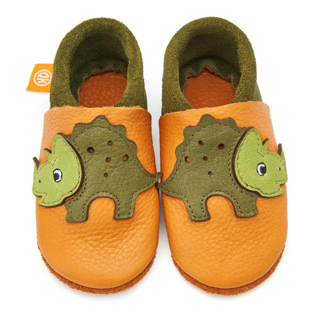 Hausschuhe Dino hellbraun Gr. 22-23