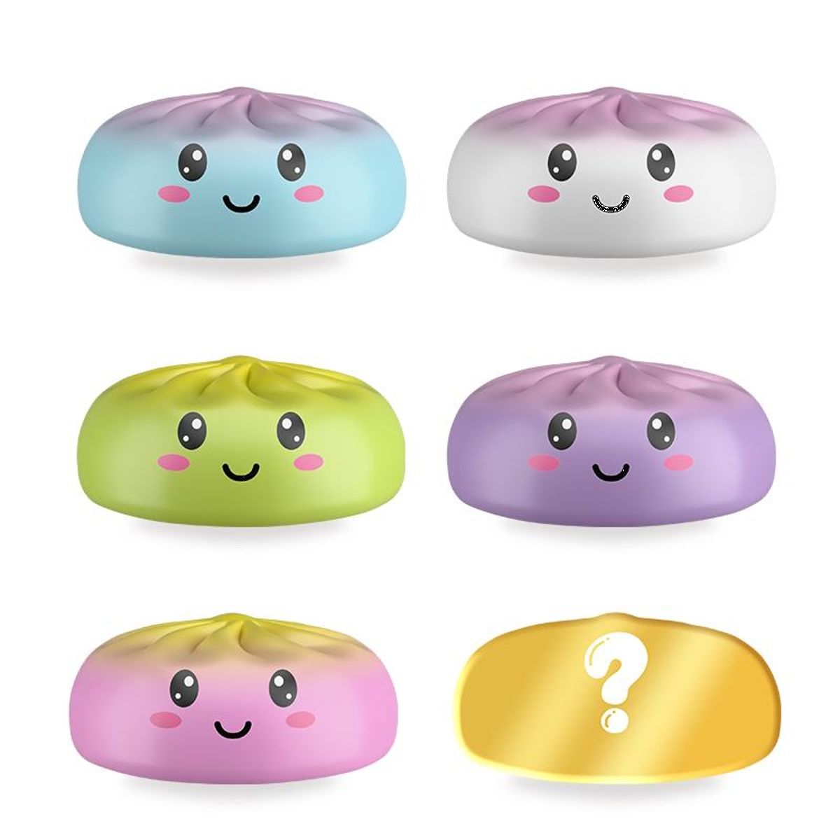Rainbow Squeeze Soft-Dumpling 6cm (verschiedene Designs, 1 Stück)