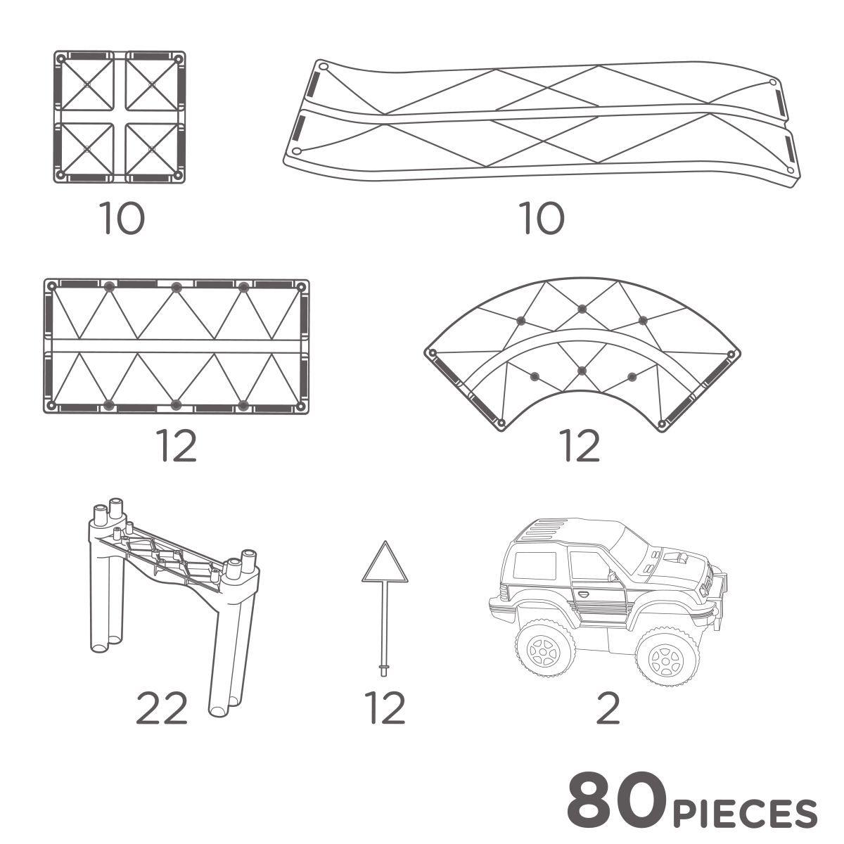 Cleverclixx Large Race Track Pastel (80 Teile)