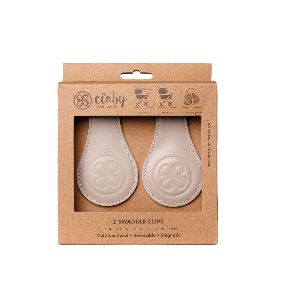 Cloby Magnetclips 2er Pack Beige
