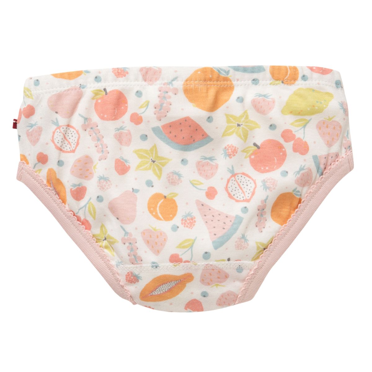 2-er Pack Slips rosa-weiß Obst GOTS - 98