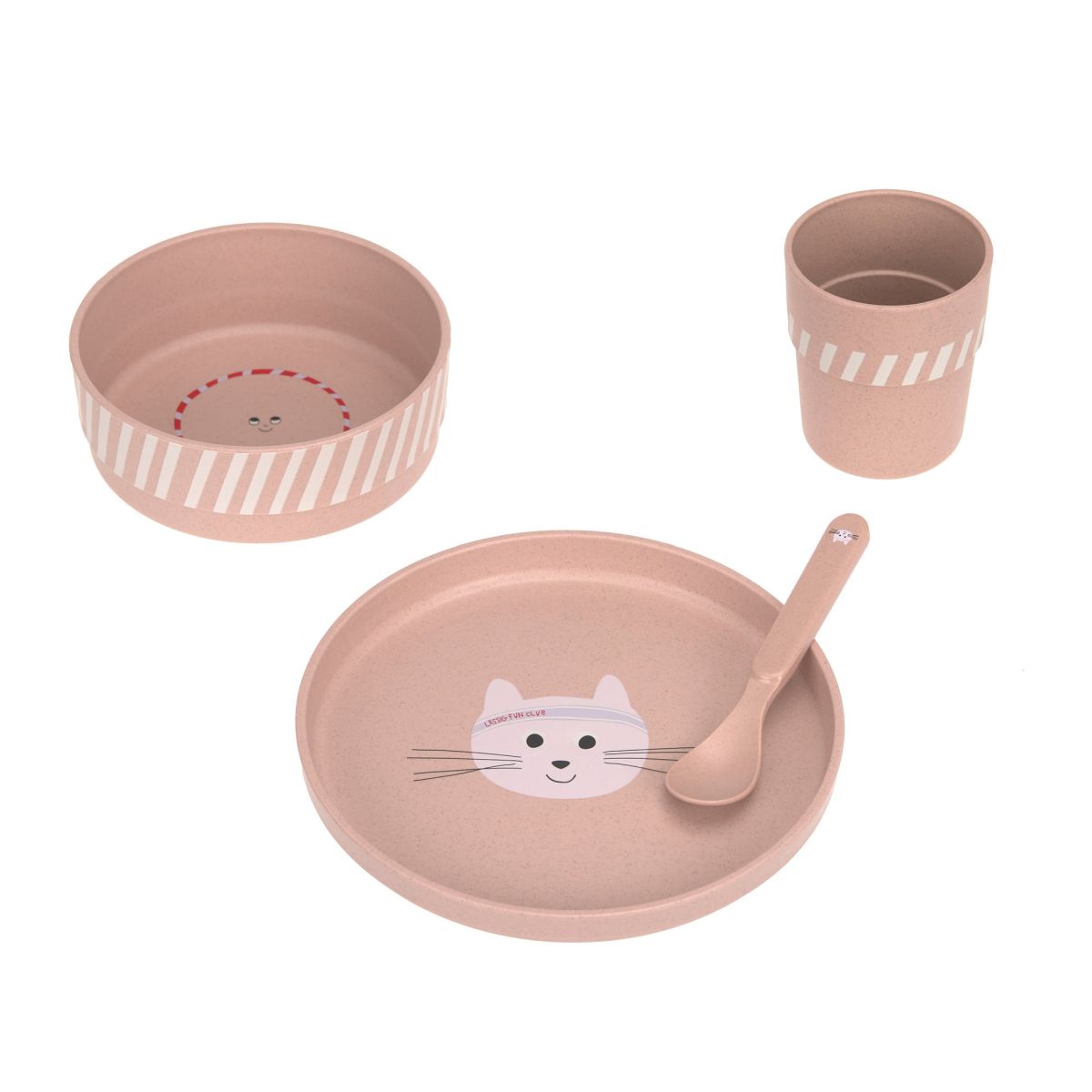 Kindergeschirr-Set Tiny Team Cat (4-teilig) - Lässig