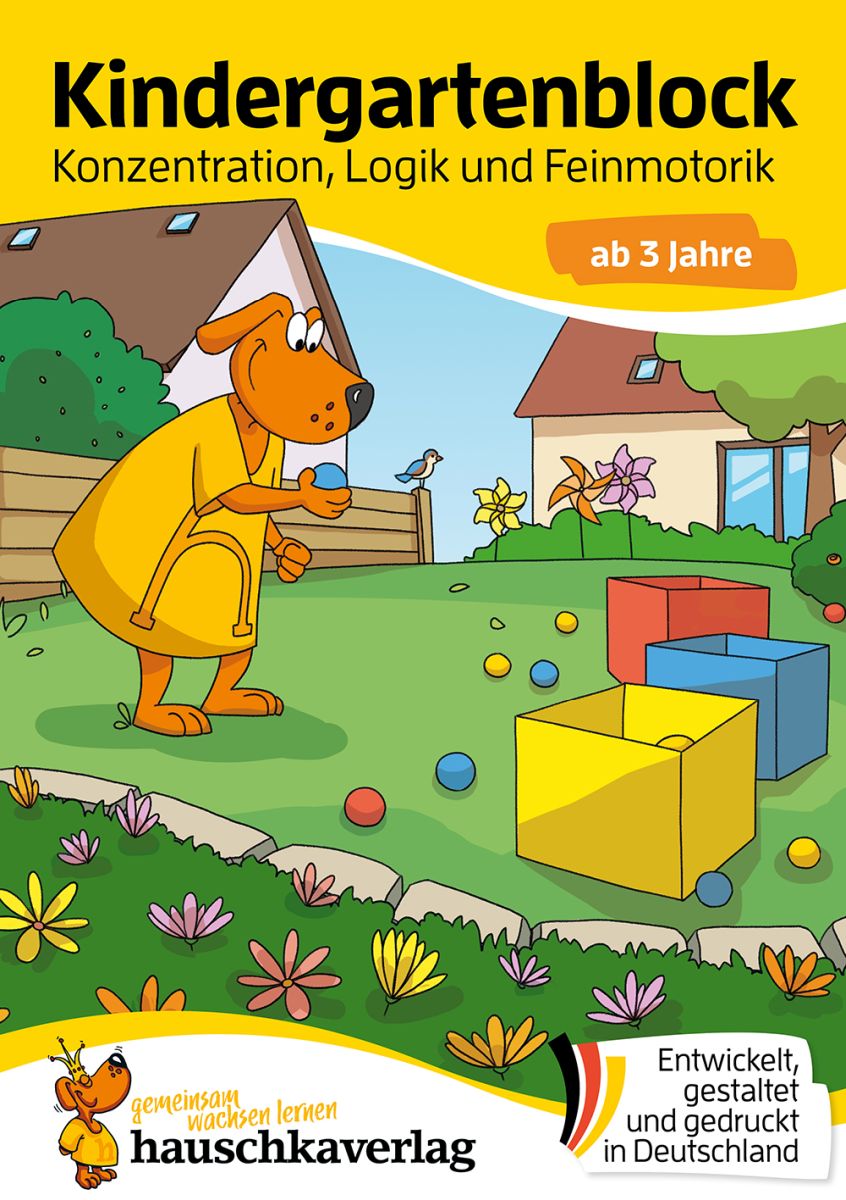 Kindergartenblock – Konzentration, Logik, Feinmotorik  - Hauschka Verlag 3+