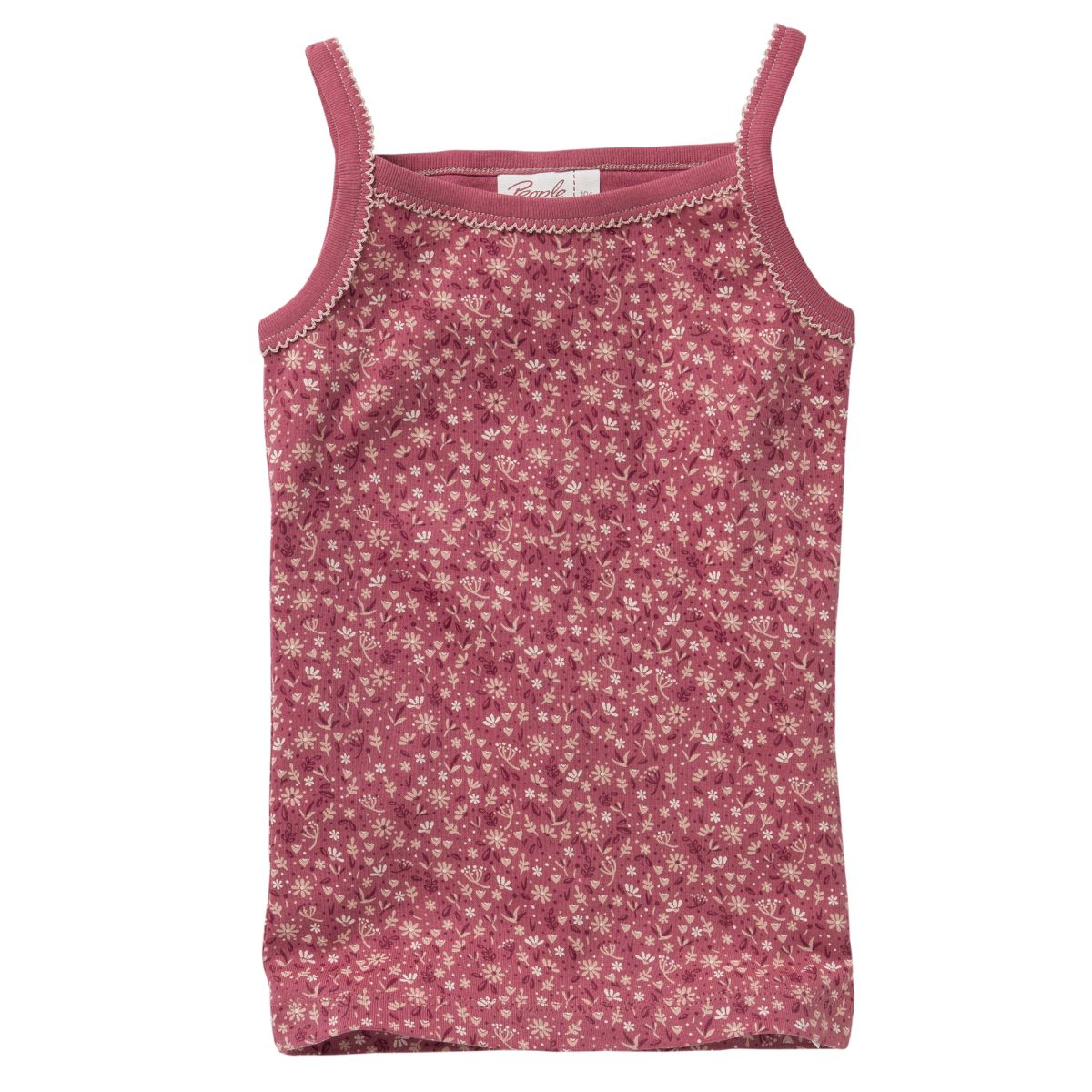 Unterhemd rot Blumen - 104