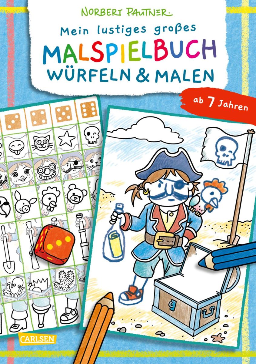 Mein lustiges großes Malspielbuch - Würfeln & Malen 7+