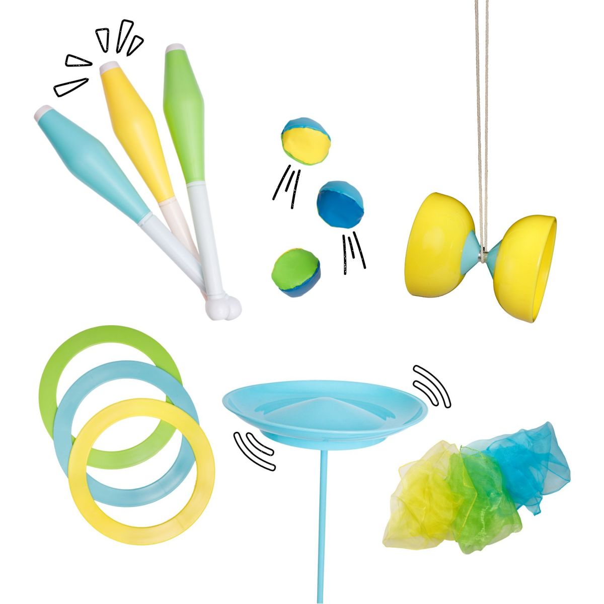 Jonglier-Set für Kinder (16-teilig) - Alldoro