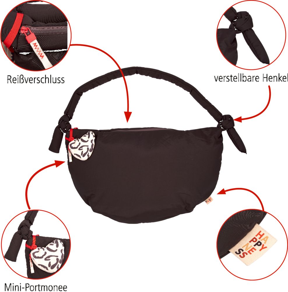 Shopper Tasche Uni / Anthrazit - Happy Together