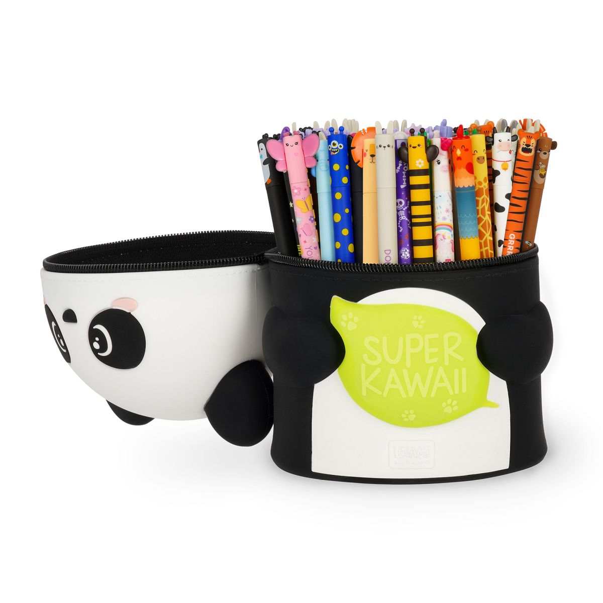 Super Kawaii Mäppchen und Stiftehalter aus Silikon Panda - Legami