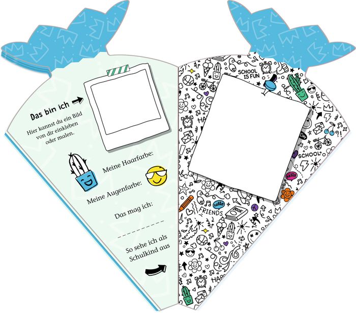 Mini-Schultütenbuch: Viel Spaß in der Schule! (verschiedene Designs, 1 Stück)