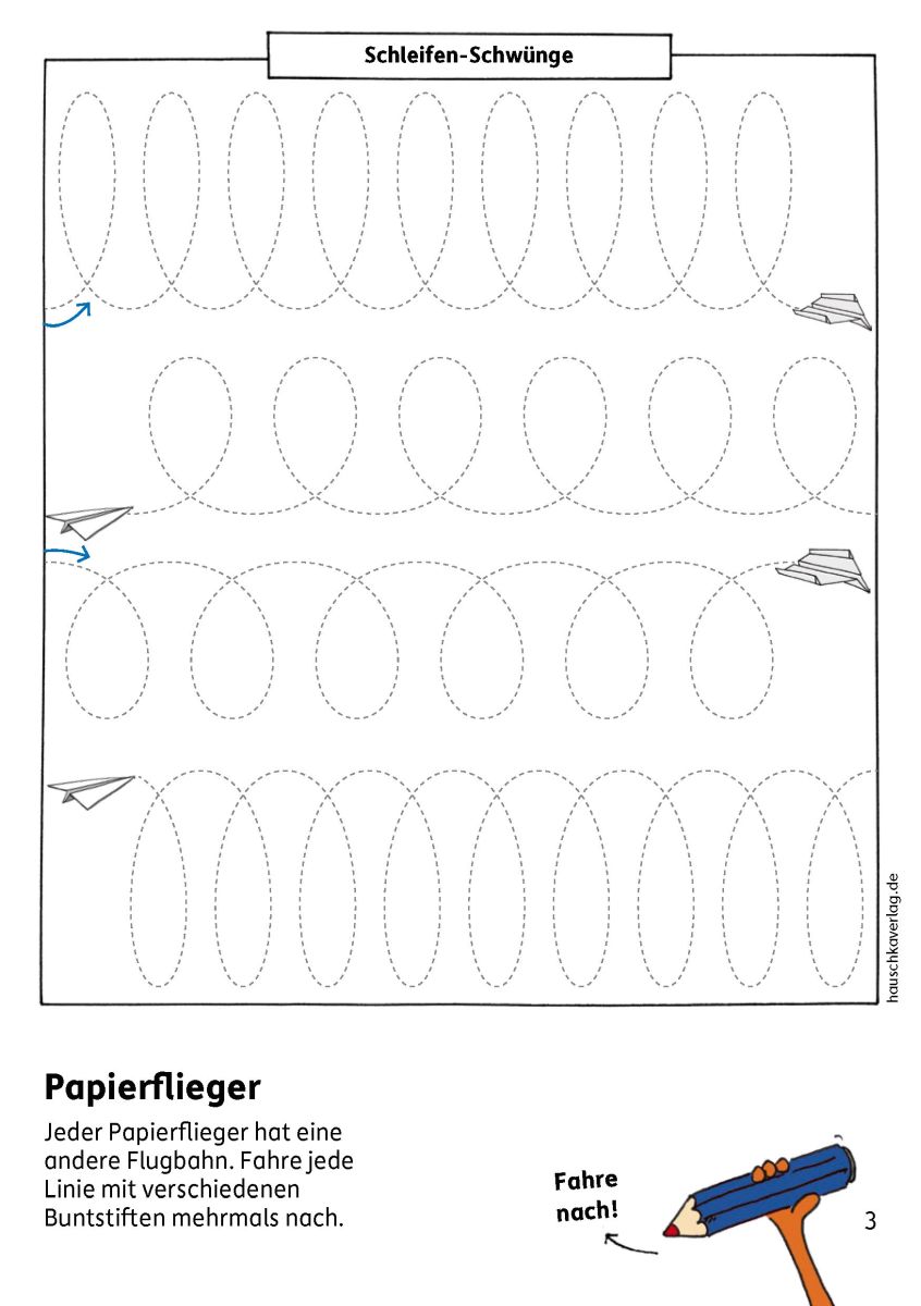 Vorschulblock - Schwungübungen - Hauschka Verlag 5+