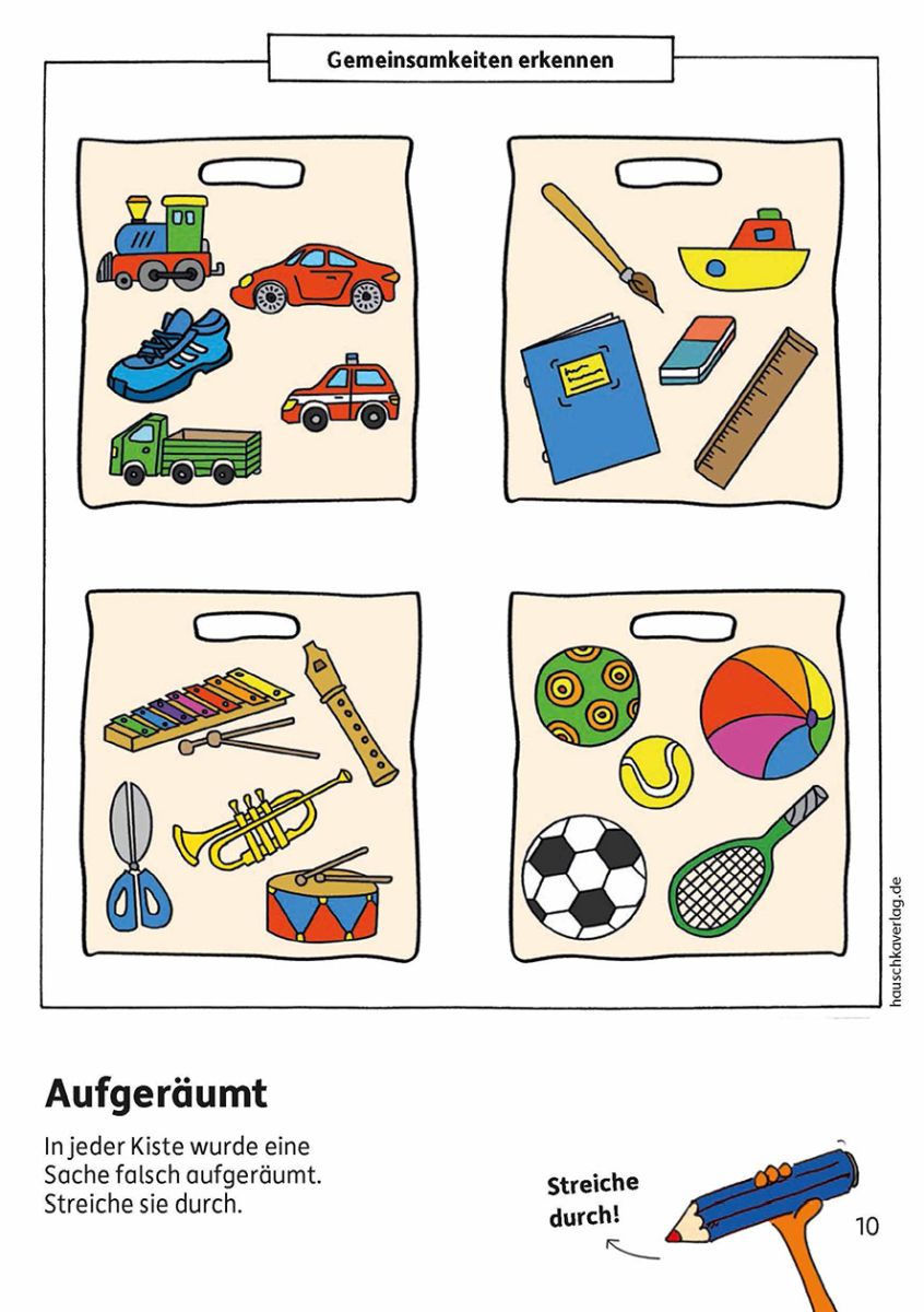 Kindergartenblock - Gemeinsamkeiten & Unterschiede - Hauschka Verlag 4+