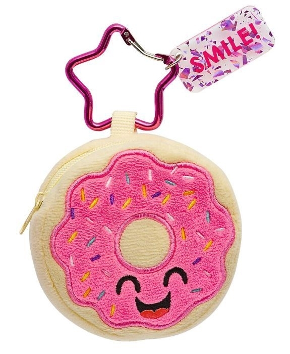 Happy Day Plüsch-Täschchen mit Karabiner (versch. Designs, 1 Stück)