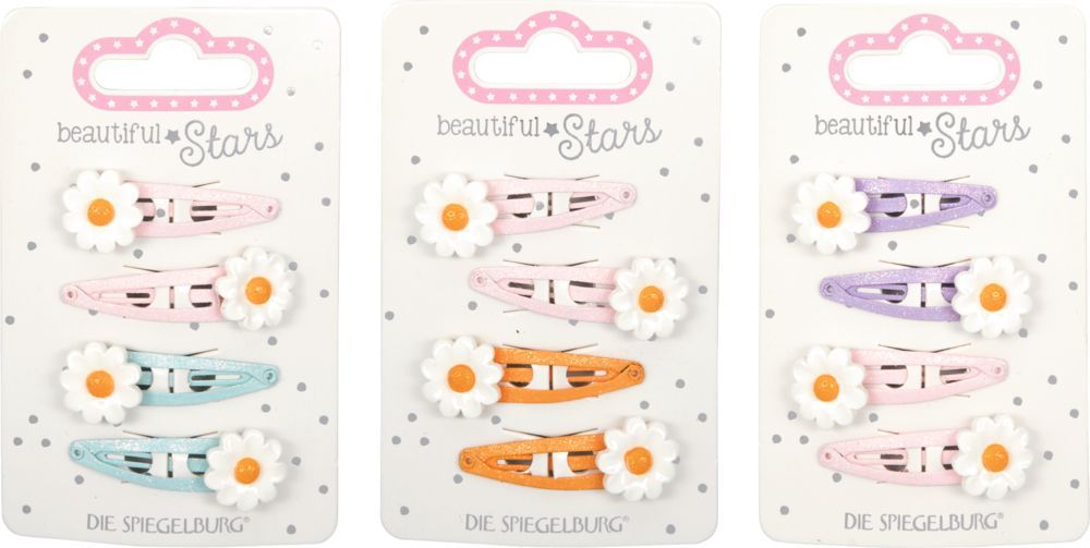 Haarclips Blümchen no.4 - beautiful Stars (versch. Designs, 1 Stück)