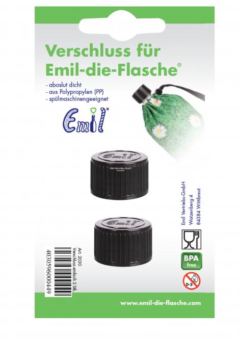 Emil Verschluss einfach (2 Stück) - Schraubdeckel für Emil Flasche