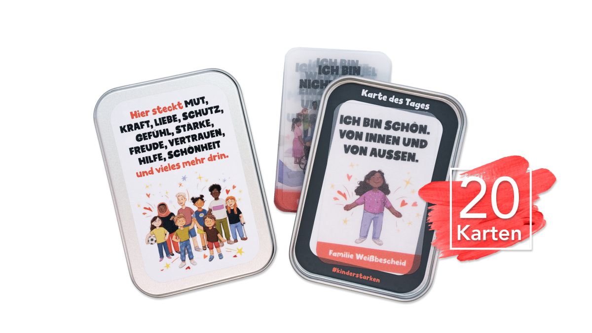 Familie Weißbescheid - Affirmationskarten für Kinder