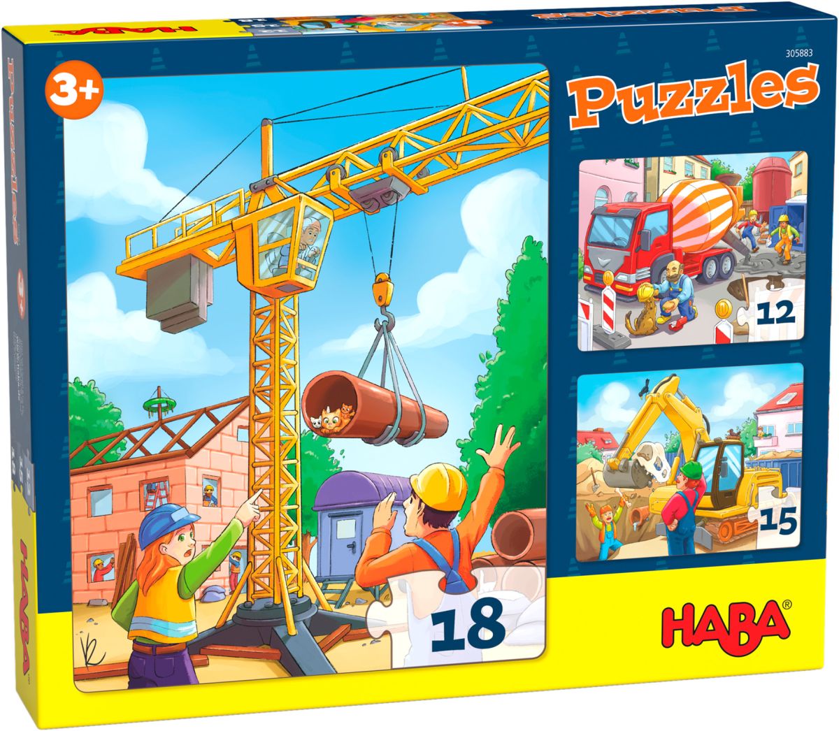 HABA Puzzles Baustellenfahrzeuge