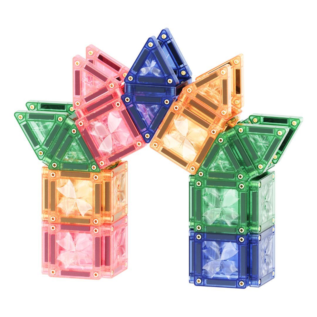 Cleverclixx Mini Tiles Pack Pastell Magnetbausteine (28 Teile)