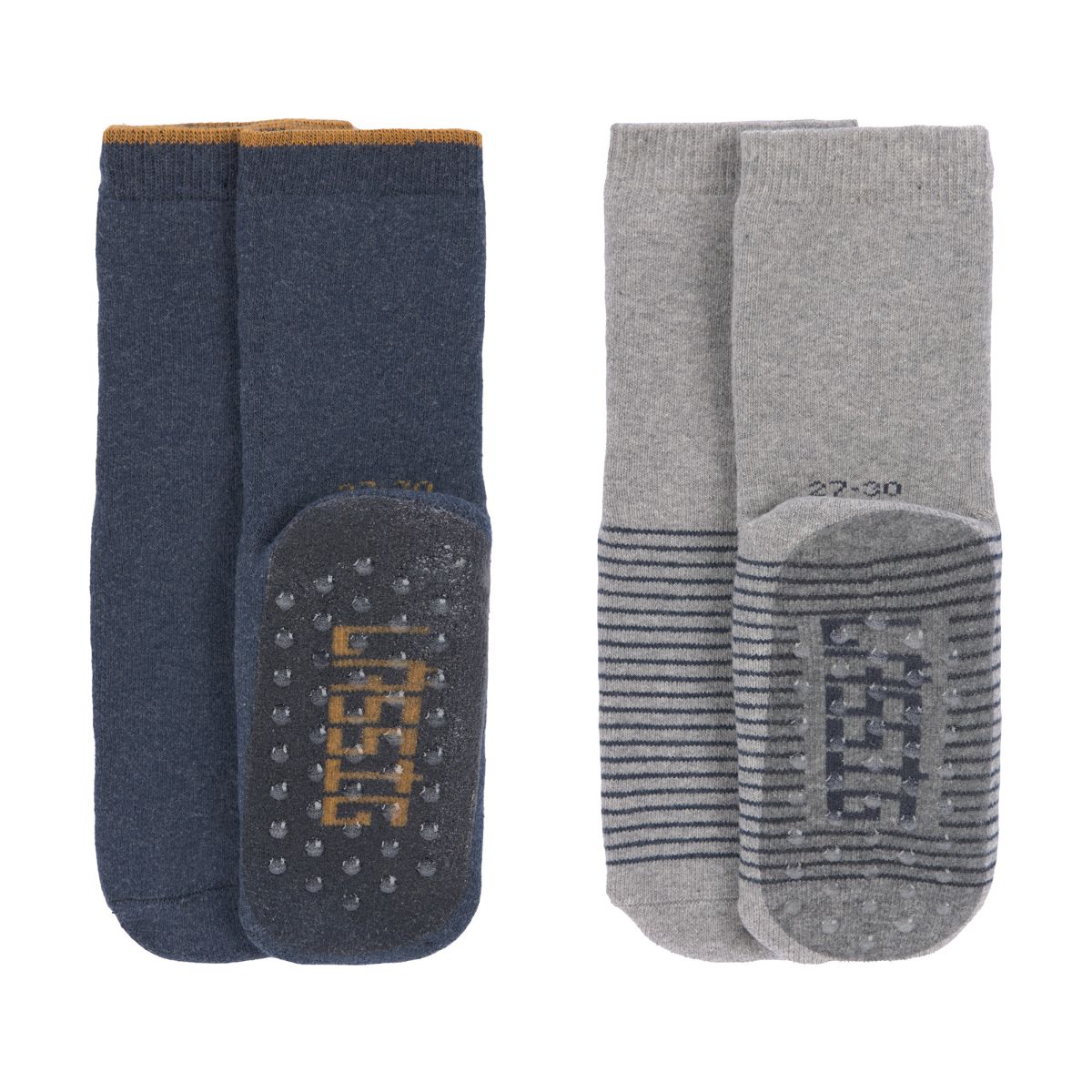 Kinder Antirutsch-Socken blau-grau - Gr. 19-22