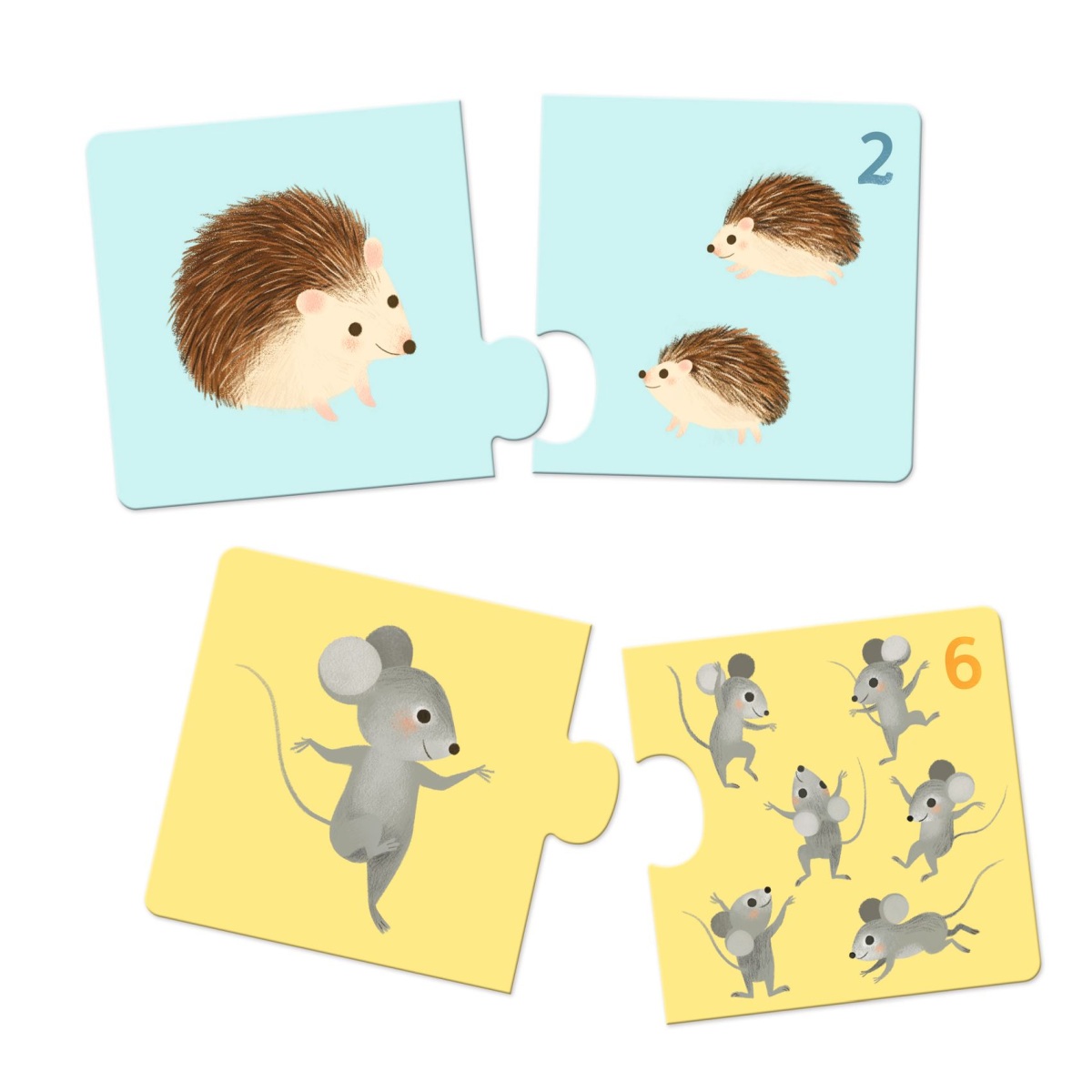 Duo Puzzle Tierbabys (6x2 Teile) - DJECO