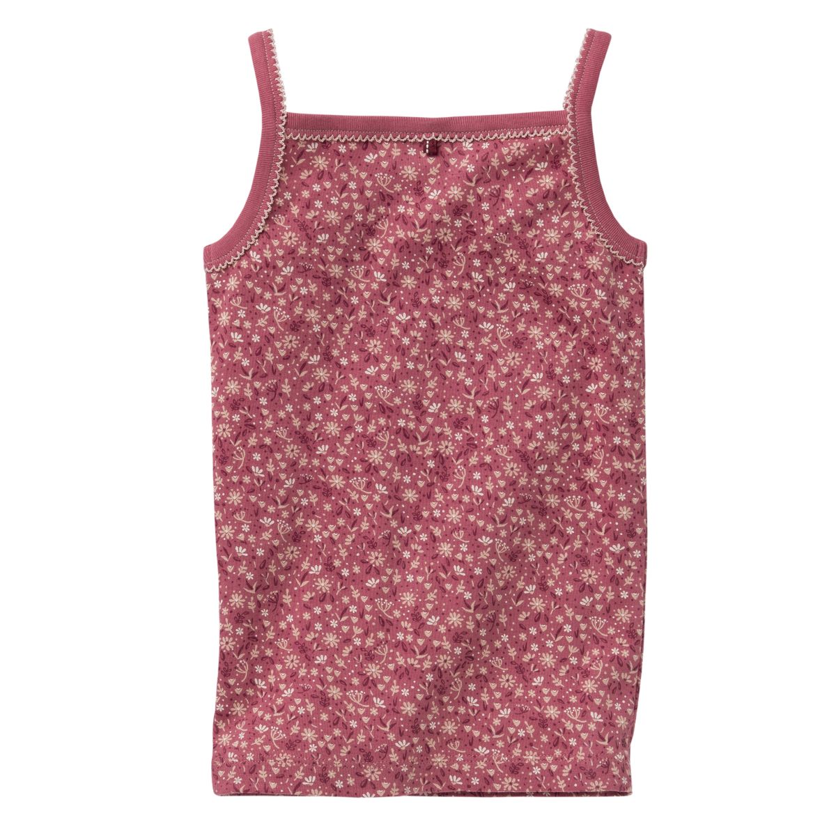 Unterhemd rot Blumen - 104