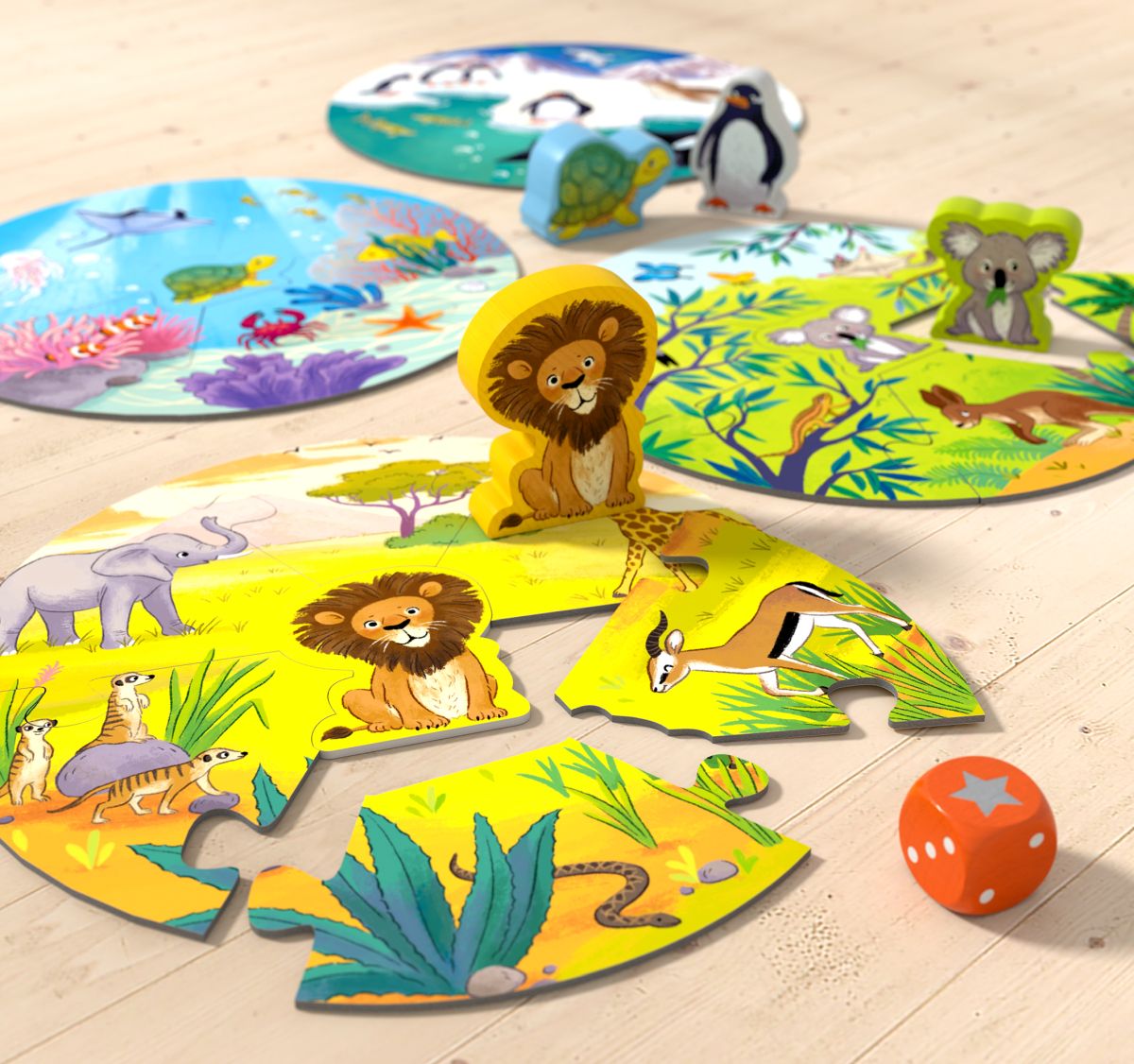 HABA Game meets Puzzle - Wo leben Löwe & Co.?