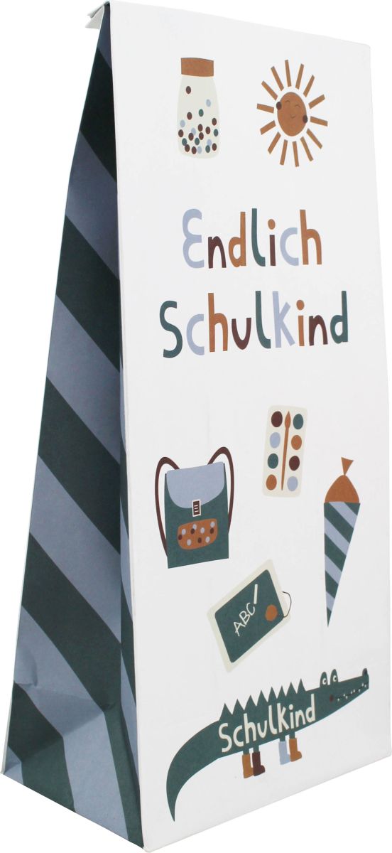Papiergeschenktüte Adventure "Endlich Schulkind" (1 Stück) - Ava & Yves