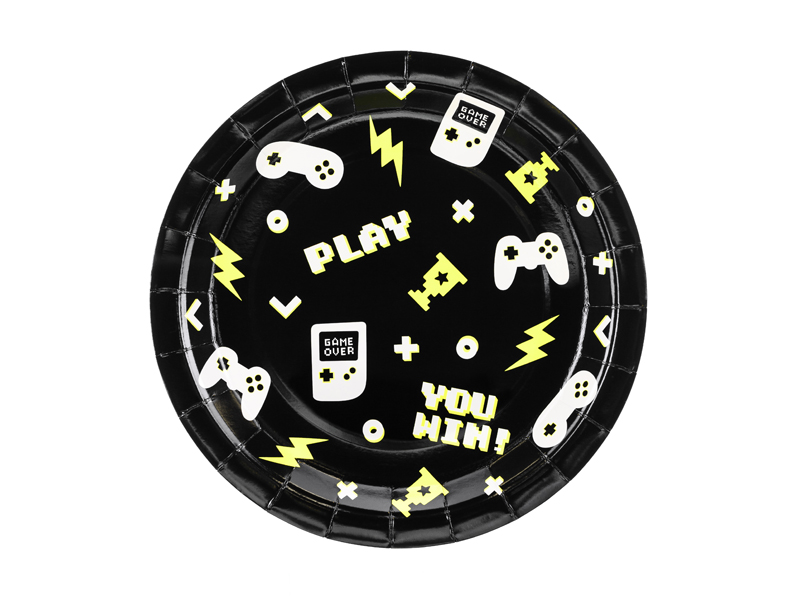 Pappteller Gamepad (6 Stk.) - Party Deco