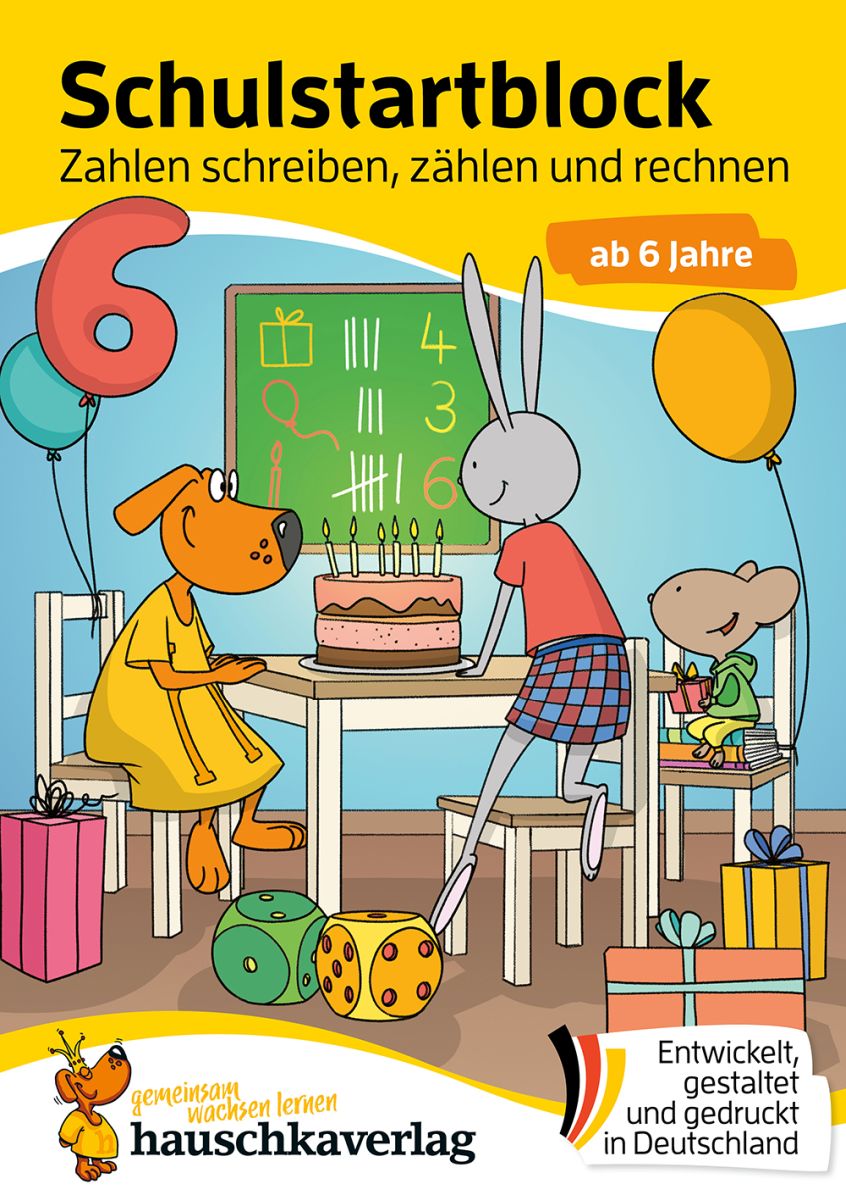Schulstart-Block – Zahlen schreiben, zählen und rechnen - Hauschka Verlag 6+