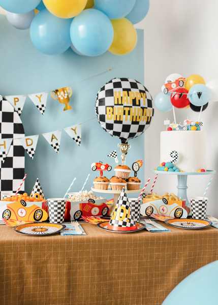 Folienballon Zielflagge, 45 cm - Party Deco