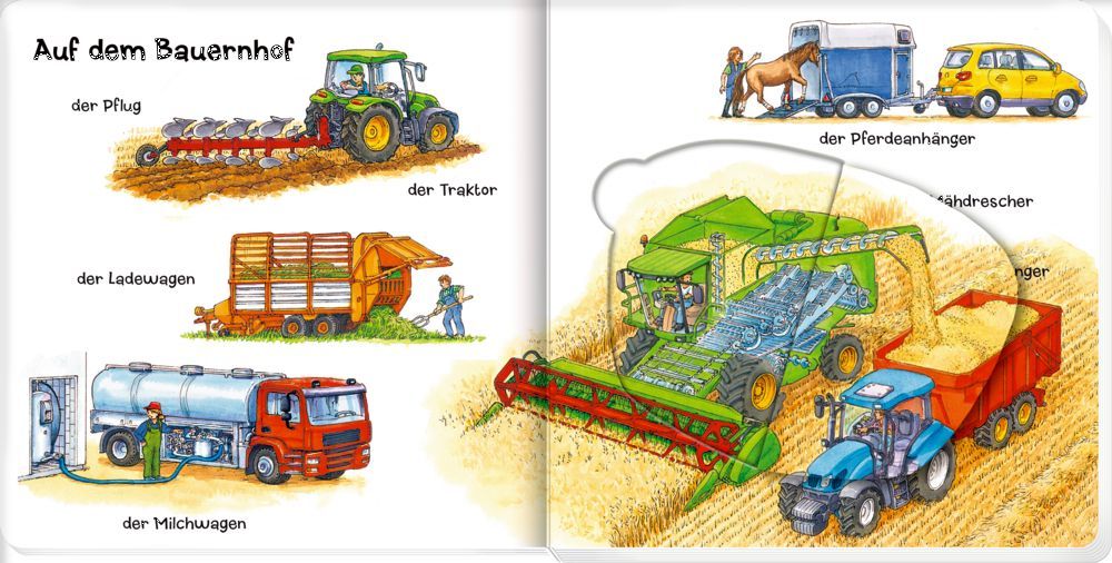 Löschen, baggern, pflügen: Mein Fahrzeuge-Klappenbuch 18M+